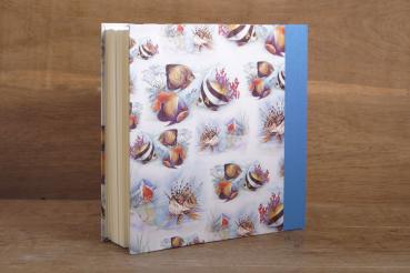 Square photo album with a pretty fish motif